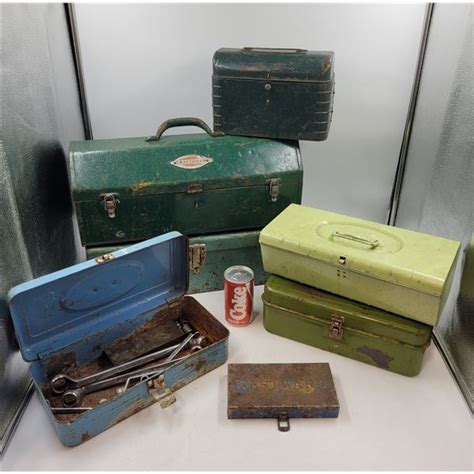 vintage metal tool box|did toolboxes exist in 1948.